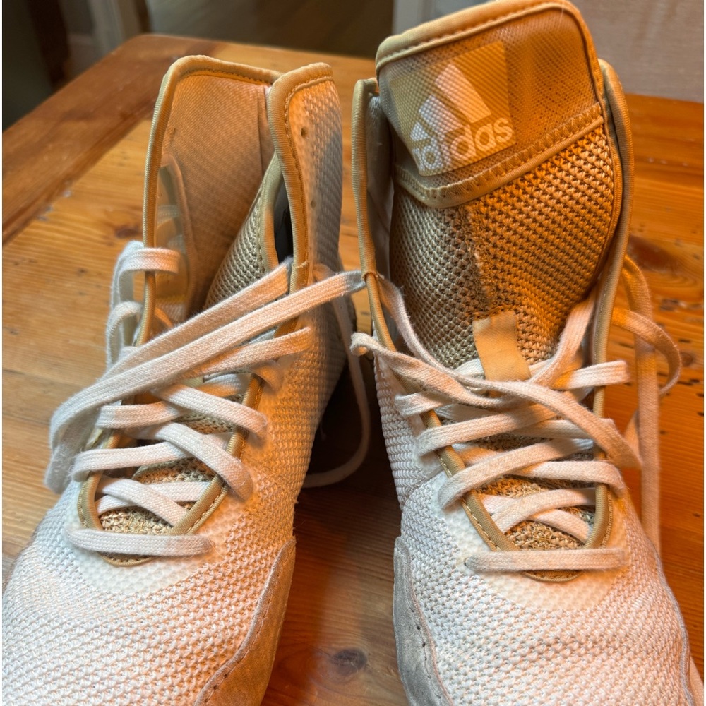 Adidas wrestling shoes and head gear